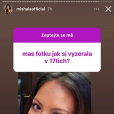Mishala v sedemnástich rokoch.