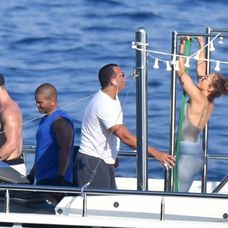 J.Lo pri tréningu asistoval aj jej priateľ, bezbalový hráč, Alex Rodriguez