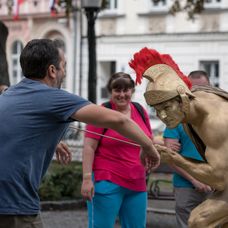 Vlado Kobielsky a Janko Koleník na nakrúcaní