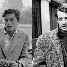 Alain Delon na fotke vľavo, Jean-Paul Belmondo vpravo