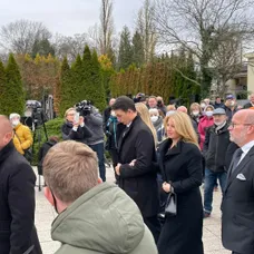 Prezidentka Zuzana Čaputová na rozlúčke s Miroslavom Žbirkom.