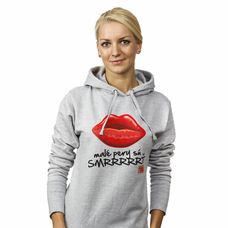 Male pery sú smrrrť sivá mikina