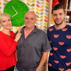 Pavol Topoľský s Martinom Šmahelom v Teleráne.