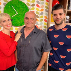 Pavol Topoľský s Martinom Šmahelom v Teleráne.