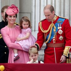 Kate Middleton, princ William, pinc George a princezá Charlotte - archívna snímka.