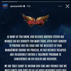 Oficiálny status skupiny Aerosmith