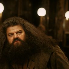 Robbie Coltrane ako Hagrid v Harrym Potterovi.