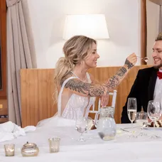 Veronika a Adam na svadbe