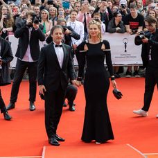 Pavol Habera a Daniela Peštová na záverečnom ceremoniáli 56. ročníka MFF KV