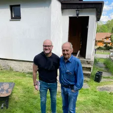 Jiŕí Markovič a scenárista Jaroslav Hruška