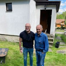 Jiŕí Markovič a scenárista Jaroslav Hruška