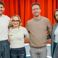 Marek Polomský, Oľga Belešová a Simona Ondrušková v relácii Teleráno
