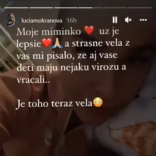 Lucka Mokráňová s Talinkou v nemocnici
