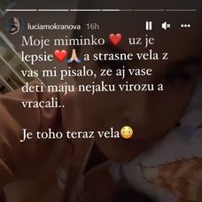 Lucka Mokráňová s Talinkou v nemocnici