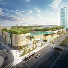 Vizualizácia novej autobusovej stanice Mlynské Nivy. 