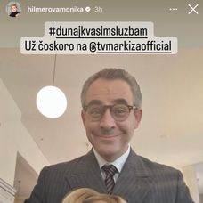 Monika Hilmerová a Filip Tuma z natáčania seriálu Dunaj 