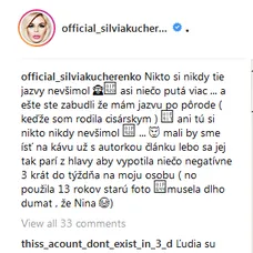 Silvia Kucherenko sa pustila do novinárky.