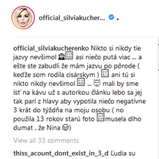 Silvia Kucherenko sa pustila do novinárky.