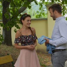 Petra s Marekom pred pôrodom Marečka.