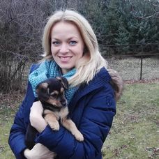 Janka Hospodárová a jej Nany ešte ako šteniatko