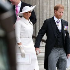 Meghan Markle a princ Harry na oslavách platinového jubilea kráľovnej