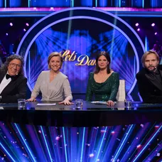 Richard Genzer, Tatiana Drexler, Zuzana Fialová a Ján Ďurovčík v šou Let's Dance