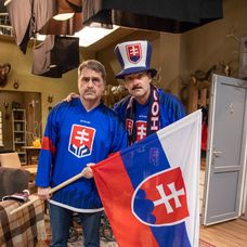 Zákulisné zábery z nakrúcania hokejovej epizódy