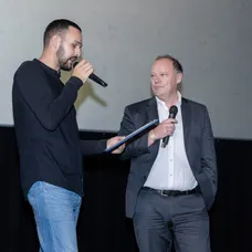 Moderátor Andrej Zvolenský a Matthias Settele