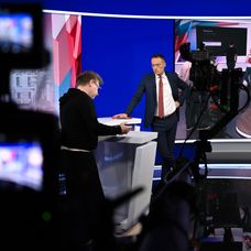 Prípravy volebnej noci na Markíze.