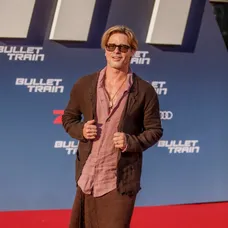 Brad Pitt na uvedení filmu Bullet Train v Berlíne