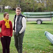 Kristína Svarinská a Juraj Bača počas nakrúcania Rexa