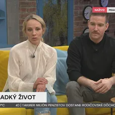 Vladimír Polívka a Petra Hřebíčková v Teleráne o komédii Sladký život