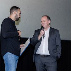 Moderátor Andrej Zvolenský a Matthias Settele