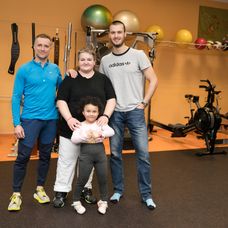 Výherkyňa Marika s Marošom Molnárom a Michalom Páleníkom