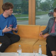 Kristína Kanátová a redaktor Jakub Uríček