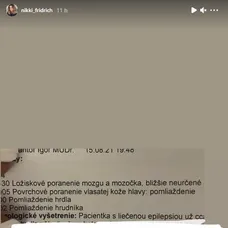 Nikol skončila s vážnymi poraneniami na pohotovosti