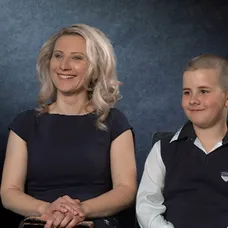 Milanova manželka Mirka a syn Jakub