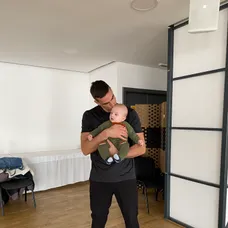 Adam Bardy so synčekom Alanom 