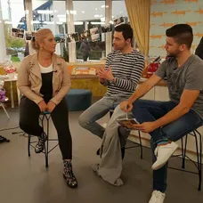 Miriam v Teleráne s Darom a Tomášom