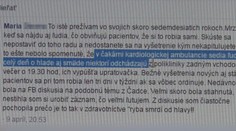 Pani Mária na FB napísala názor ako funguje ambulancia. Toto od kardiologičky nečakala