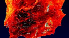 Červená už nestačila, satelitné mapy sčerneli. V Španielsku namerali povrchovú teplotu 60 stupňov Celzia