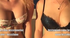 Sexy modelka ukazuje, ako rozoznáte silikóny od pravých pŕs