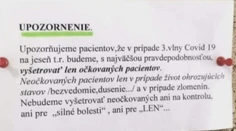 Ortopéd z Topoľčian oznámil, že počas tretej vlny vyšetrí len očkovaných. Takto to vysvetlil