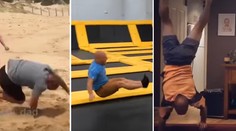 Otec napodobňuje dcéru gymnastku. Jeho videá dostanú aj vás