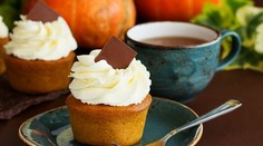 Tekvicové muffiny s vanilkovým krémom