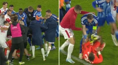 VIDEO: Najlepší Trenčan provokatívne zamával kotlu, urážali mu rodinu. V roztržke skončil na zemi