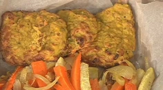 Zeleninové fašírky so zeleninovými hranolčekmi