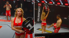 VIDEO: Iránsky bojovník v Rusku kopol do zadku ringové dievča. Vzápätí svoj čin prudko oľutoval