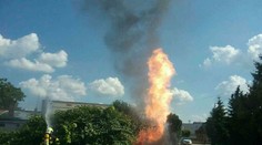 V Dubnici zasahovali hasiči. Pri výkopových prácach začal unikať plyn a vypukol požiar