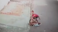 VIDEO: Agresívny pitbul napadol malé dieťa. Na pomoc mu pribehol mladý otecko